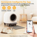 Litière chat autonettoyante 90 L contrôle appli capteurs multiples grands chats