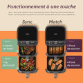 Air fryer 10,8 L céramique double stack 3 niveaux 7 fonctions