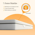 Matelas 140x190 hauteur 18 cm mémoire forme Airgocell housse respirante
