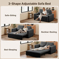Canapé lit 2 places convertible velours gris foncé
