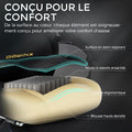 Chaise gaming ergonomique velours coussin lombaire massant repose pieds