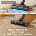Aspirateur balai sans fil R20 22000Pa 190AW autonomie 90 min détection saleté LED lumières bleues anti emmêlement