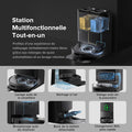 Aspirateur robot QV 35A 8000Pa station multifonction serpillière rotative 200 tr/min relevable 10 mm cartographie