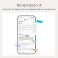 Enregistreur vocal IA transcription résumé 50 h multimodal