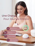 Tire lait électrique M6 mains libres portable DoubleFit anti fuite 3 modes 9 niveaux 24 mm rouge