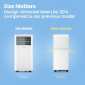 Climatiseur mobile 9000 BTU 26 kW app 3 modes 3 vitesses compact pièces 33 m² Breezy Cool 26 Alexa