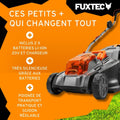Tondeuse gazon sans fil 40 V 43 cm 40 L hauteur réglable avec batteries et chargeur