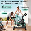 Vélo appartement silencieux résistance réglable écran LCD capacité 160 kg