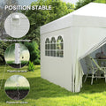Tonnelle pliante 3x6 m avec parois latérales sac transport blanc