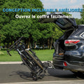 Porte vélo électrique attelage 2 vélos charge 60 kg feu arrière noir