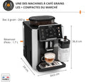 Machine café grains expresso automatique 6 boissons carafe lait interface tactile