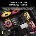 Refroidisseur liquide CPU écran LCD 3 ventilateurs RGB noir