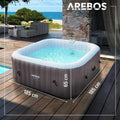Spa gonflable 6 personnes 185x185 cm 130 buses massage 2400 W