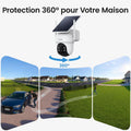 Kit caméras surveillance 2K solaire PTZ suivi automatique stockage local