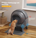 Litière chat autonettoyante 65 L anti fuites anti odeur contrôle appli