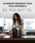 Station électrique portable 1–3 kWh batterie LFP charge rapide compatible solaire