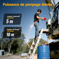 Pompe gasoil sans fil 45 L min batterie 21 V pistolet arrêt automatique