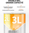 Distributeur croquettes chat caméra 1080P double trémie 5 L contrôle appli