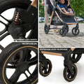 Poussette 3 en 1 ESME avec porte bébé I Size système voyage pliable nouveau né jusqu’à 4 ans beige