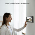 Talkie walkie vidéo 2K écran 7 pouces détection présence vision nocturne étanche WiFi