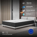 Matelas 180x200 épaisseur 30 cm mousse mémoire latex soutien ferme