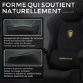 Chaise gaming ergonomique velours coussin lombaire massant repose pieds