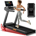 Tapis de course inclinable 16% 14 km/h pliable fréquence cardiaque moteur 35 CV LED charge 180 kg