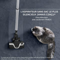 Aspirateur sans sac silencieux 59 dB consommation basse filtration haute efficacité 12 m Silence Force Cyclonic