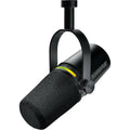 Microphone podcast USB C XLR auto level filtre anti pop réverbération