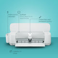 Machine découpe textile papier cuir carton personnalisations blanche