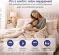 Matelas 160x200 épaisseur 30 cm mémoire forme latex 7 zones confort ferme réversible