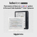 Liseuse couleur Libra Colour écran E Ink Kaleido 3 7 pouces mode sombre étanche audio 32 Go blanc