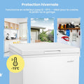 Congélateur coffre RCC146WH2EU 143L convertible compresseur inverter 4 étoiles blanc