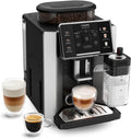 Machine café grains expresso automatique 6 boissons carafe lait interface tactile