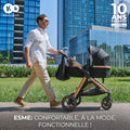 Poussette 3 en 1 ESME avec porte bébé I Size système voyage pliable nouveau né jusqu’à 4 ans beige