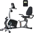 Vélo d appartement semi allongé magnétique 8 niveaux siège réglable écran LCD