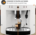 Machine café grains expresso 2 tasses nettoyage auto buse vapeur cappuccino Essential blanche