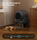 Litière chat autonettoyante 65 L anti fuites anti odeur contrôle appli
