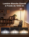Lampadaire salon RGBIC trois zones 1000 lm 2700 6500 K compatible Matter Alexa