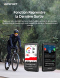 Compteur vélo sans fil écran 3,5 pouces VO2 analyse entraînement 35 h