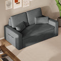 Canapé lit 2 places convertible velours gris foncé