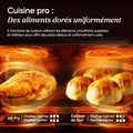 Air fryer 10 L double résistance dual zone séparateur amovible 40 à 240 degrés