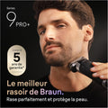 Rasoir électrique homme étanche lames précision station nettoyage