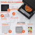 Friteuse sans huile 30 L rôtissoire 20 programmes écran tactile LED
