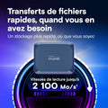 SSD externe 2 To USB C 2100 Mo s IP65 portable