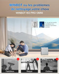 Robot nettoyeur vitres WINBOT W2 Pro Omni station multifonction recharge fonctionnement buse triple protection 12 niveaux