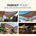 Voile ombrage coco toile écologique plusieurs tailles formes terrasse jardin pergola