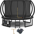Trampoline extérieur 228 305 366 427 cm filet sécurité charge 150 kg