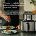 Airfryer inox revêtement céramique capacité 6,2 L 7 en 1 compatible lave vaisselle