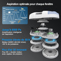 Robot nettoyeur vitres S7 5500Pa pulvérisation automatique châssis 3D flottant sécurité multiples télécommande